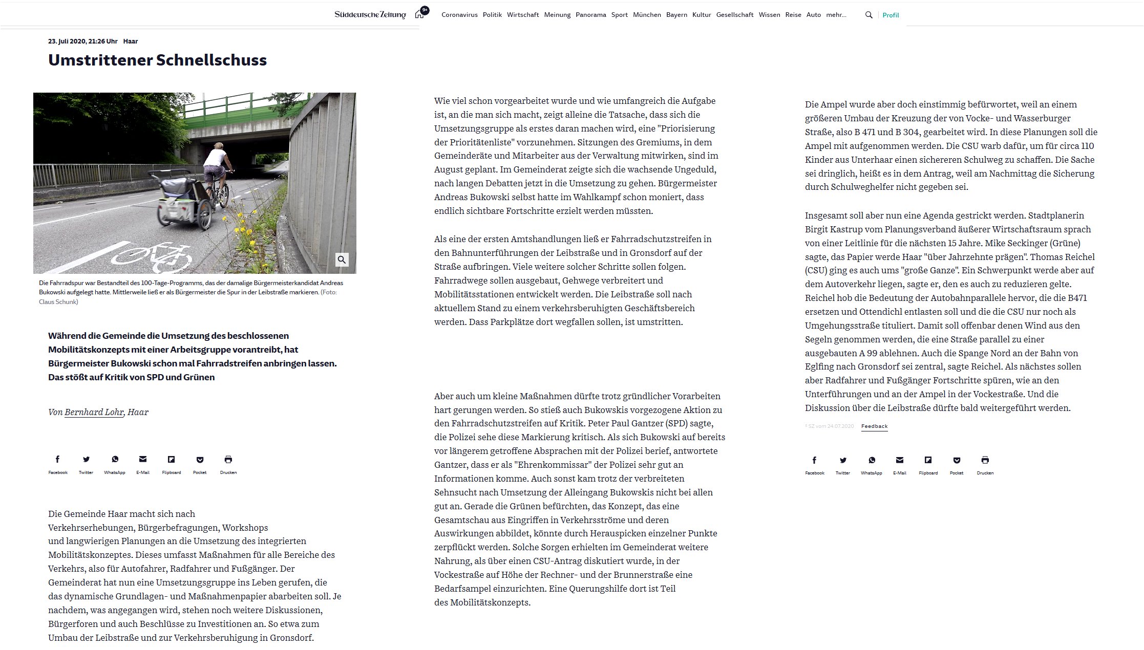 SZ 23.7.20 SZ 23.7.20: Haar